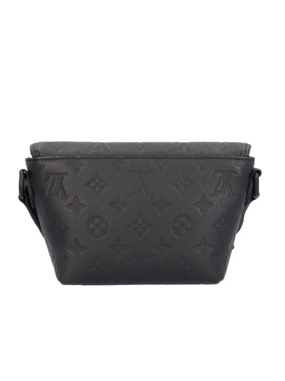Louis Vuitton Pulse Wearable Wallet Monogram Shadow Shoulder Bag Leather Black